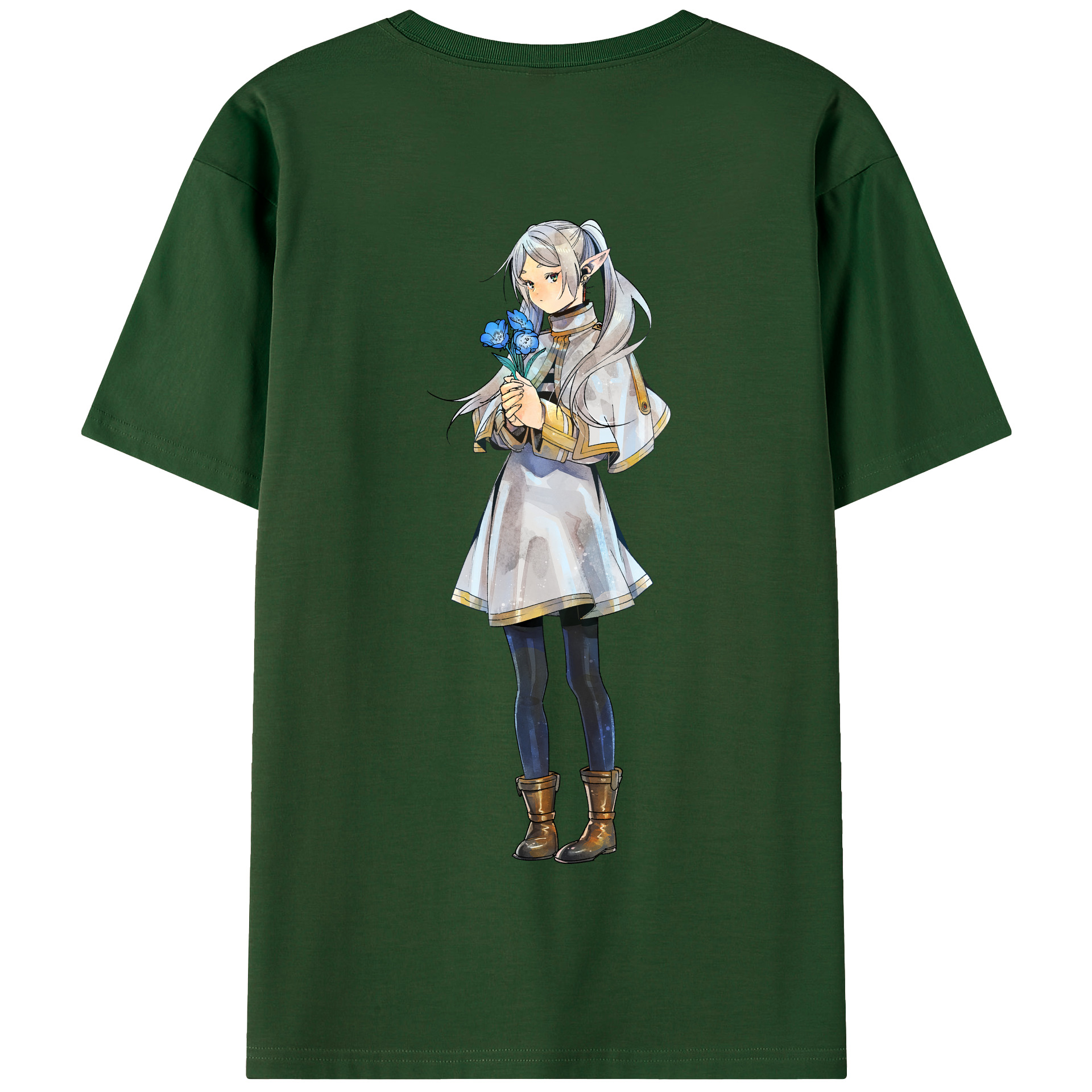 （画像用） 葬送のフリーレン Frieren 綿100％半袖Tシャツ（背面プリント）